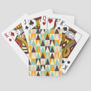 Geometrisch patroon van meer kleurigedriehoeken  pokerkaarten