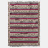 Geometrisch patroon van Mexicaanse rode strepen Deken (Voorkant Verticaal)