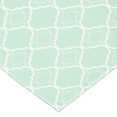 Geometrisch patroon van mint Green Quatrefoil Korte Tafelloper (Hoek)