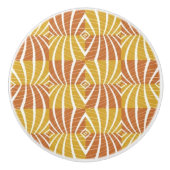 Geometrisch patroon van moderne aardmeetapparaten keramische knop (Voorkant)