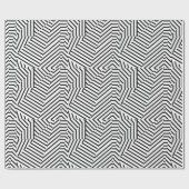 Geometrisch patroon van moderne zwarte en witte st cadeaupapier (Vlak)