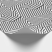 Geometrisch patroon van moderne zwarte en witte st cadeaupapier (Hoek)