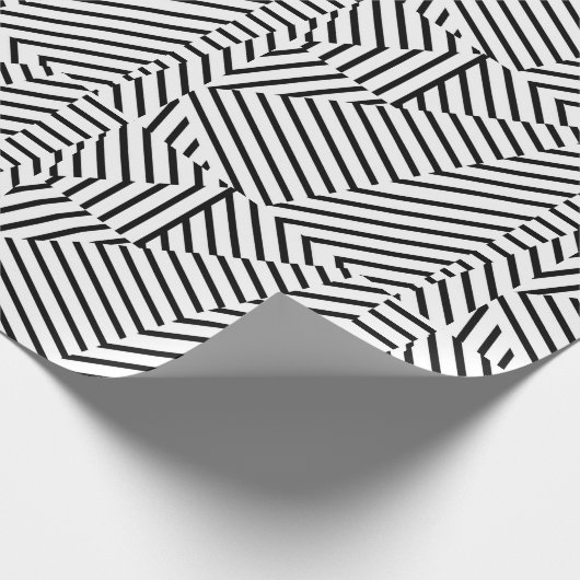 Geometrisch patroon van moderne zwarte en witte st cadeaupapier (Hoek)