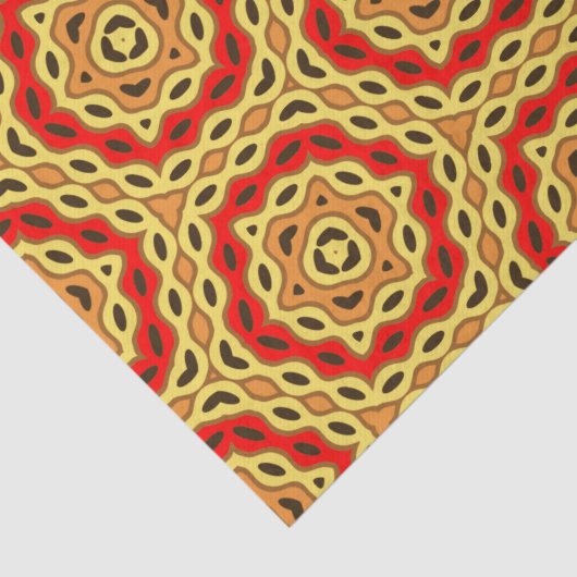 Geometrisch patroon van mozaïekkleurig Honeycomb Tissuepapier (Detail)