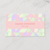 Geometrisch patroon van pasta visitekaartje (Voorkant)