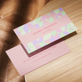 Geometrisch patroon van pasta visitekaartje