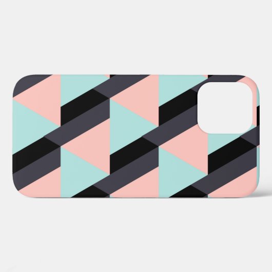 Geometrisch patroon van pasteelkleuren Case-Mate iPhone case (Achterkant (horizontaal))