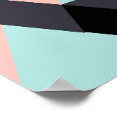 Geometrisch patroon van pasteelkleuren poster (Hoek)