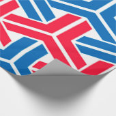 Geometrisch patroon van patriottische kleuren cadeaupapier (Hoek)
