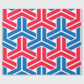 Geometrisch patroon van patriottische kleuren cadeaupapier (Vlak)