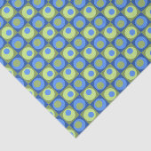 Geometrisch patroon van Periwinkle Blue Green Squa Tissuepapier (Detail)