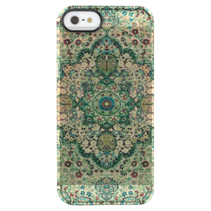 Geometrisch patroon van Perzisch tapijt Doorzichtig iPhone SE/5/5s Hoesje