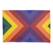 Geometrisch patroon van regenboogscharen kussensloop (Voorkant-Links)