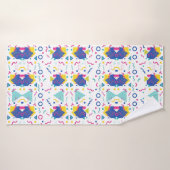 Geometrisch patroon van Retro Memphis Badhanddoek (Badhanddoek)