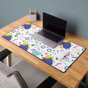 Geometrisch patroon van Retro Memphis Bureaumat