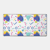 Geometrisch patroon van Retro Memphis Bureaumat (Voorkant)