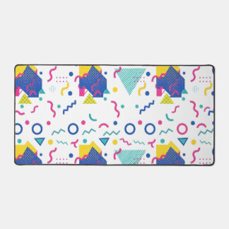 Geometrisch patroon van Retro Memphis Bureaumat