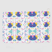 Geometrisch patroon van Retro Memphis Golfhanddoek (Horizontaal)