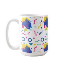 Geometrisch patroon van Retro Memphis