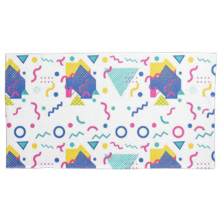 Geometrisch patroon van Retro Memphis Kussensloop