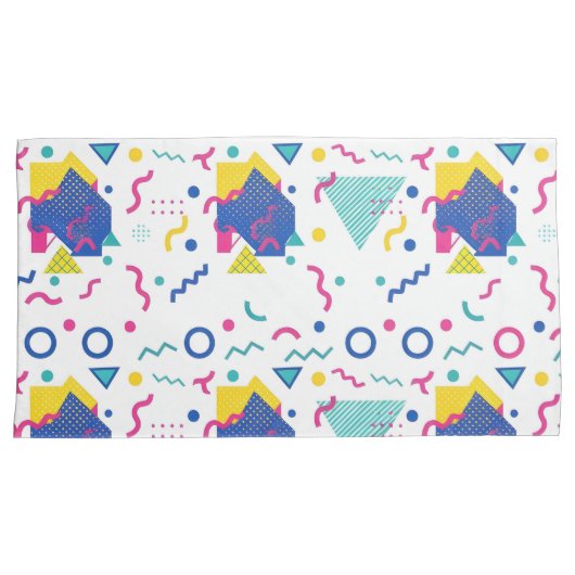 Geometrisch patroon van Retro Memphis Kussensloop (Voorkant-Rechts)