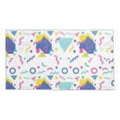 Geometrisch patroon van Retro Memphis Kussensloop (Achterkant-Links)