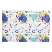 Geometrisch patroon van Retro Memphis Kussensloop (Achterkant)