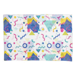 Geometrisch patroon van Retro Memphis Kussensloop