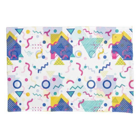 Geometrisch patroon van Retro Memphis Kussensloop (Voorkant)