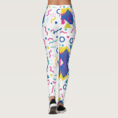 Geometrisch patroon van Retro Memphis Leggings (Achterkant)