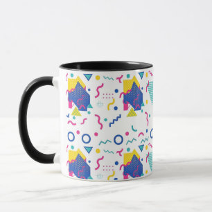 Geometrisch patroon van Retro Memphis Mok