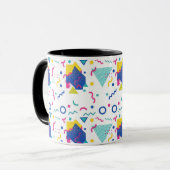 Geometrisch patroon van Retro Memphis Mok (Voorkant links)
