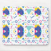 Geometrisch patroon van Retro Memphis Muismat (Voorkant)
