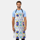Geometrisch patroon van Retro Memphis Schort (Gedragen)