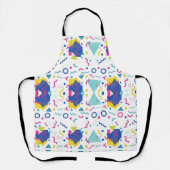 Geometrisch patroon van Retro Memphis Schort (Voorkant)