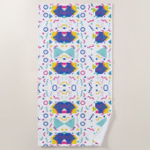 Geometrisch patroon van Retro Memphis Strandlaken (Voorkant)