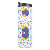 Geometrisch patroon van Retro Memphis Thermosbeker (Geroteerd rechts)