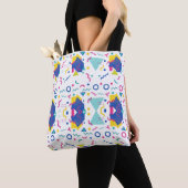 Geometrisch patroon van Retro Memphis Tote Bag (Dichtbij)