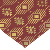 Geometrisch patroon van rood en goud etnisch schaa lange tafelloper (Hoek)