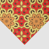 Geometrisch patroon van roodgeel en Oranje Tissuepapier (Detail)