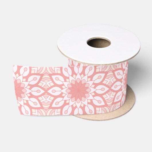 Geometrisch patroon van roteerflormandala satijnen lint (Spoel)
