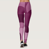 geometrisch patroon van roze paarse cirkels leggings (Achterkant)