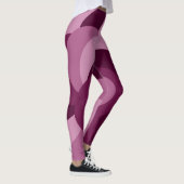 geometrisch patroon van roze paarse cirkels leggings (Rechts)