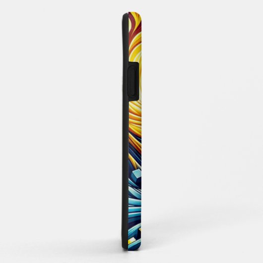 Geometrisch patroon van stromend geel vuurijs Case-Mate iPhone case (Achterkant/rechts)