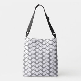Geometrisch patroon van verschillende grootte Grij Crossbody Tas