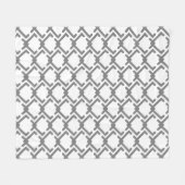 Geometrisch patroon van verschillende grootte Grij Fleece Deken (Voorkant (Horizontaal))