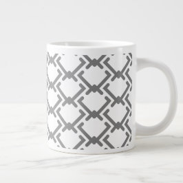Geometrisch patroon van verschillende grootte Grij Grote Koffiekop