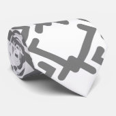 Geometrisch patroon van verschillende grootte Grij Stropdas (Opgerold)