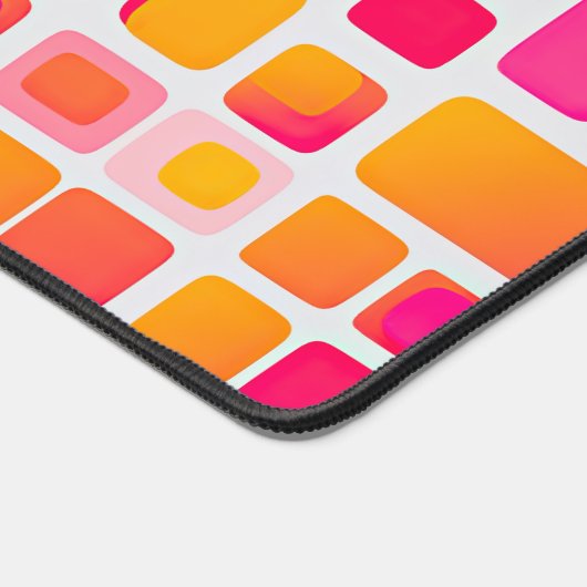 Geometrisch patroon van vierkante kleurblokken Roz Bureaumat (Hoek)