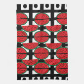 Geometrisch patroon van watermeloenzomervruchten theedoek (Verticaal)